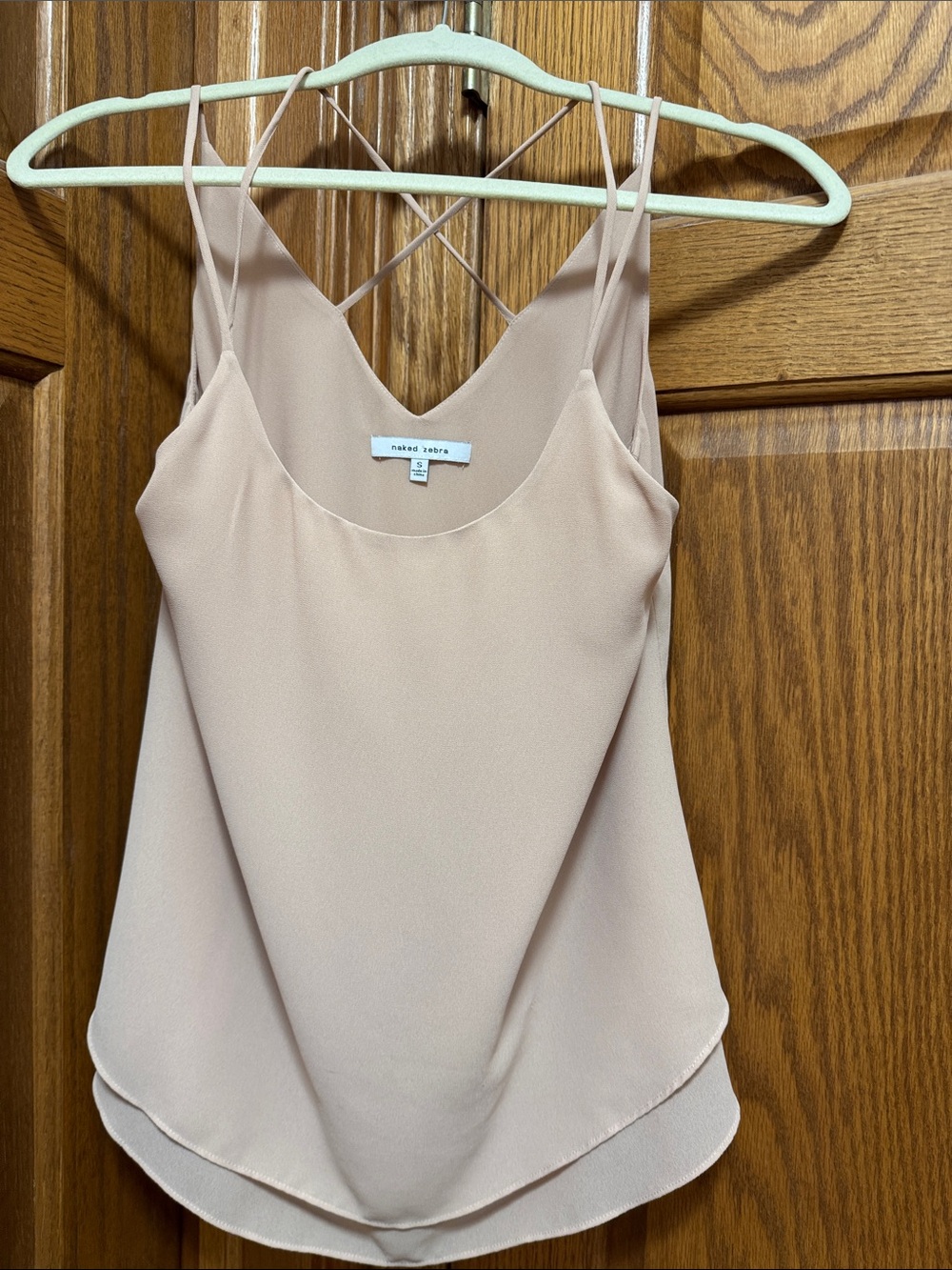 Naked Zebra Soft Blush Pink Layered Strappy Cami